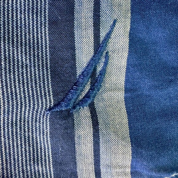 Nautica Men’s Plaid Short Sleeve Shirt Blue Red Button Up Large - Picture 3 of 3